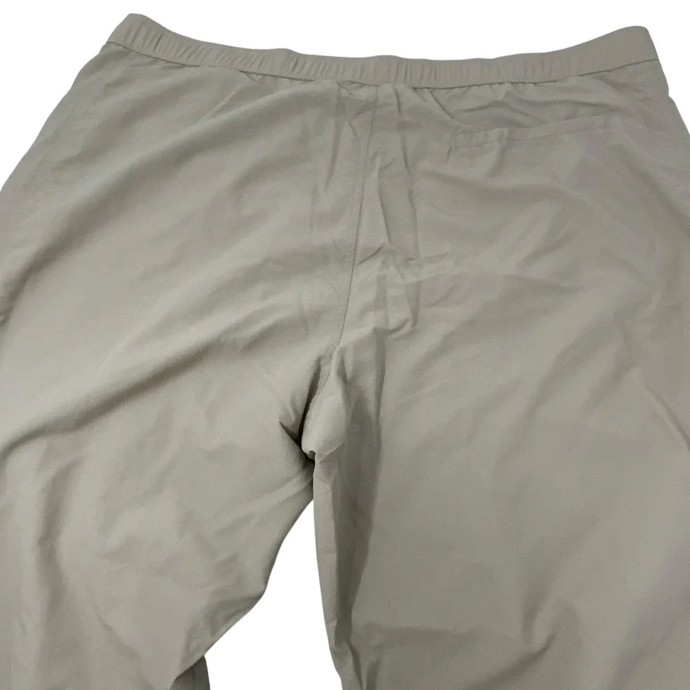 LL Bean Mens Nylon Tan Hiking Pants 0FVL4 Ankle Zip Outdoor‎ XXL 2XL Drawstring